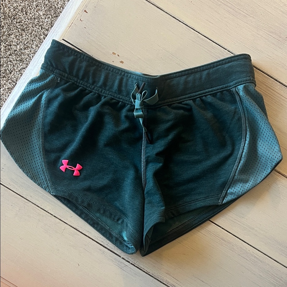 Under Armour Women's Teal and Pink Athletic Shorts
